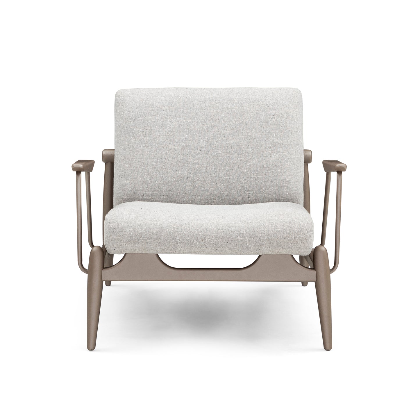 WIN Armchair in Chocolate and Gray Fabric