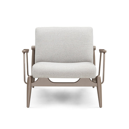 WIN Armchair in Chocolate and Gray Fabric