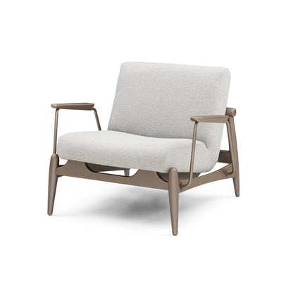 WIN Armchair in Chocolate and Gray Fabric