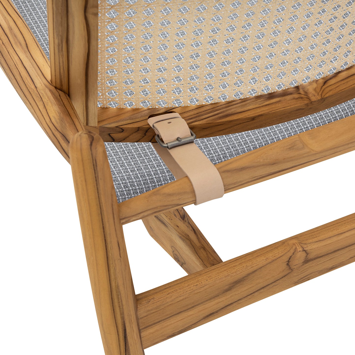 SOHO Armchair in Teak and Gray fabric