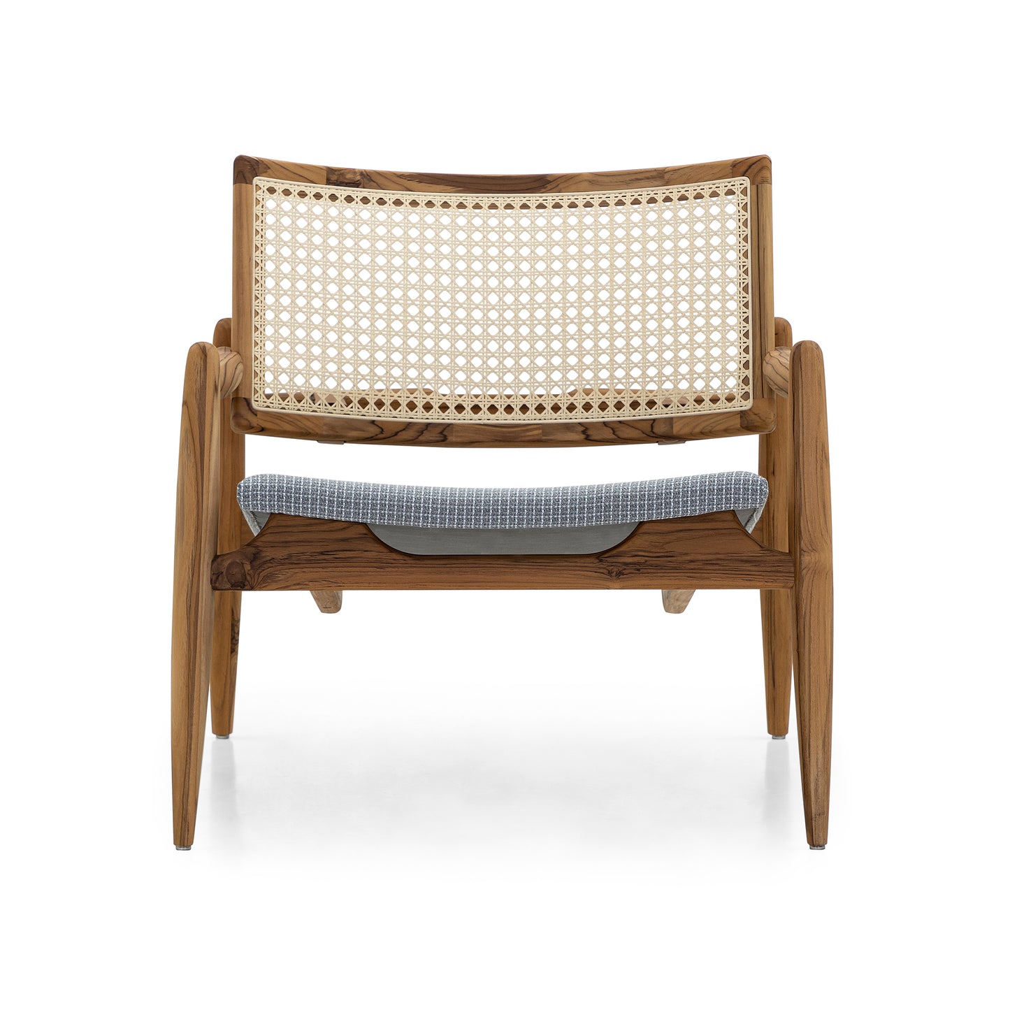 SOHO Armchair in Teak and Gray fabric