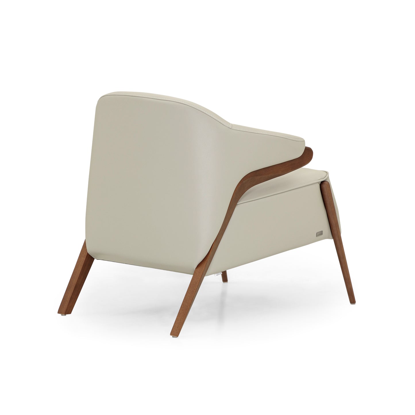 OSA Armchair in Walnut and Cream leather