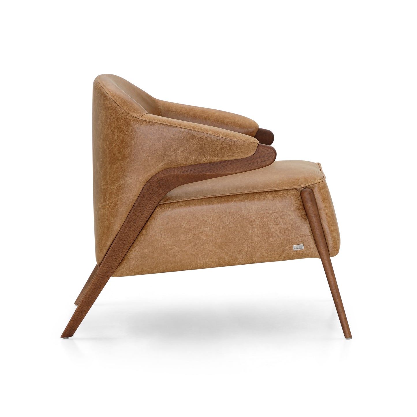 OSA Armchair in Walnut and Caramel leather