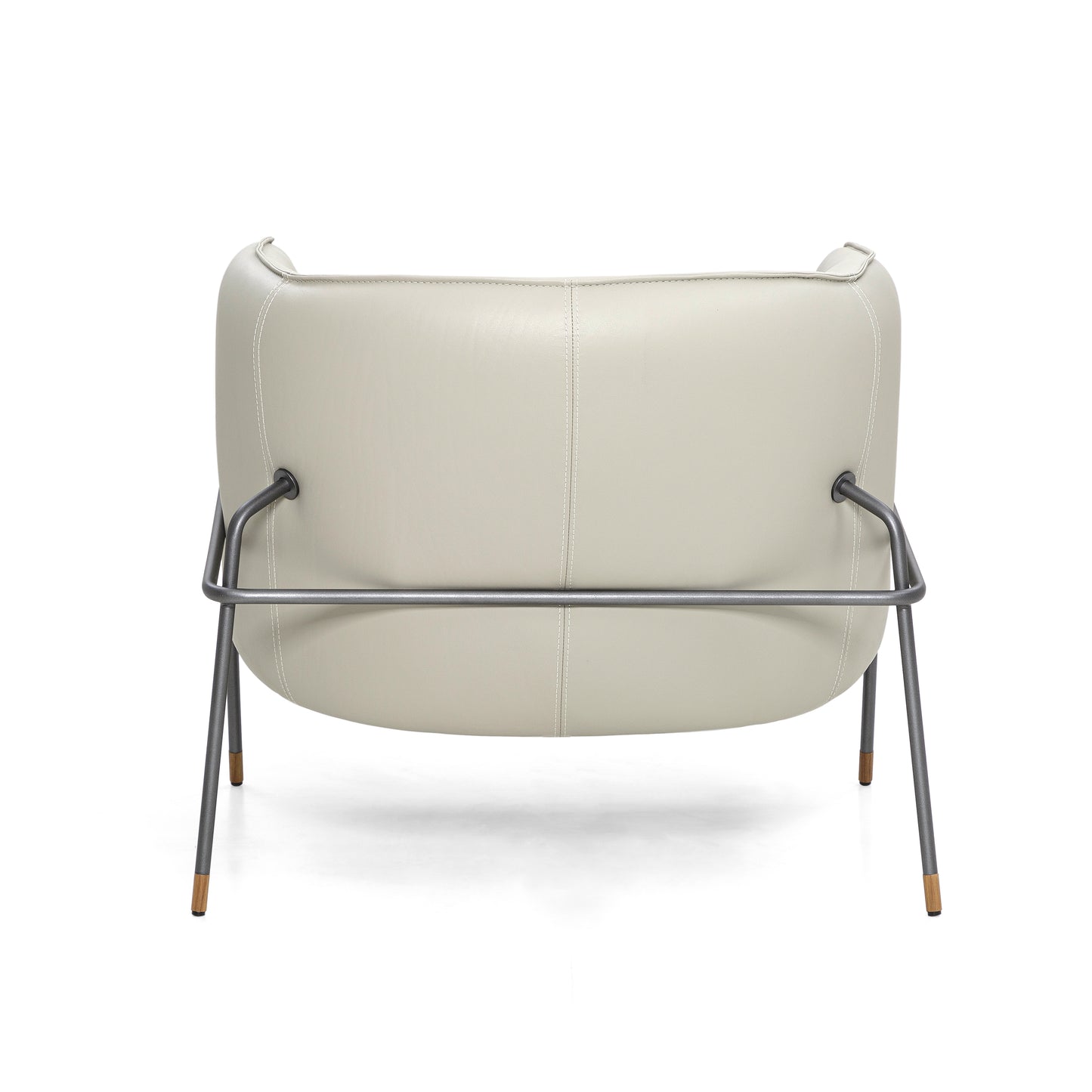 BELLA Armchair in Graphite and Light Beige leather