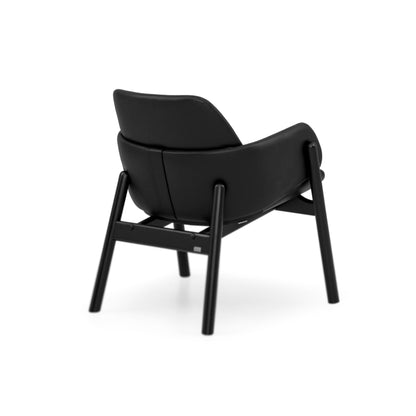 ABOVE Armchair in Black finish and Black leather