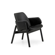 ABOVE Armchair in Black finish and Black leather