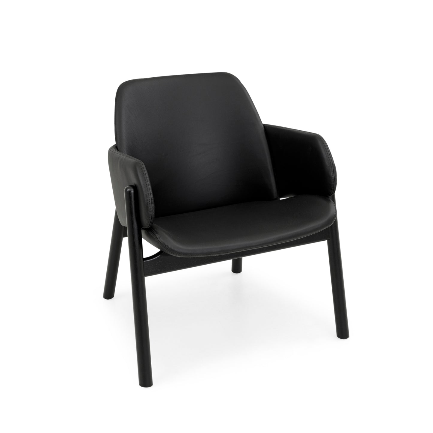 ABOVE Armchair in Black finish and Black leather