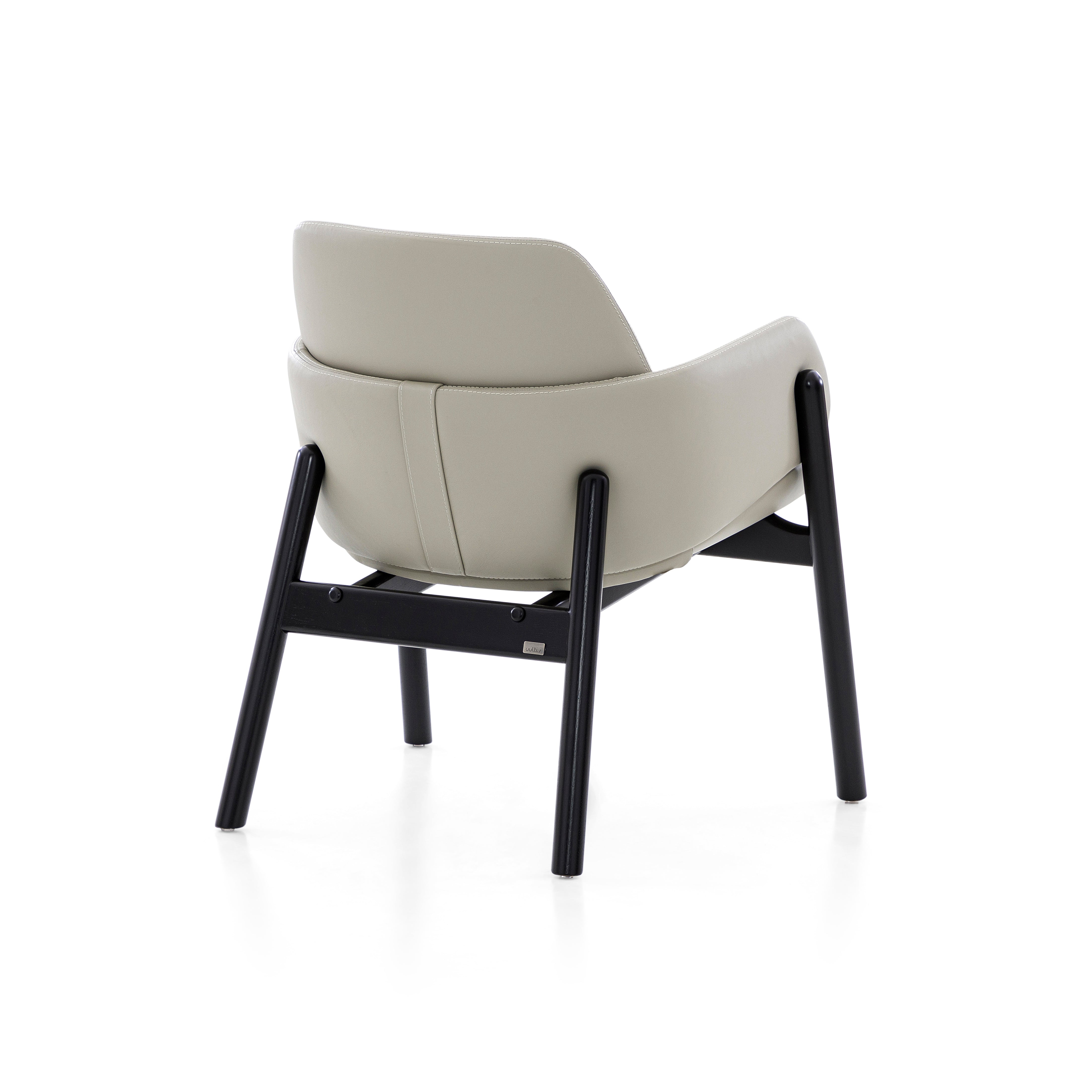 ABOVE Armchair in Black finish and Leather