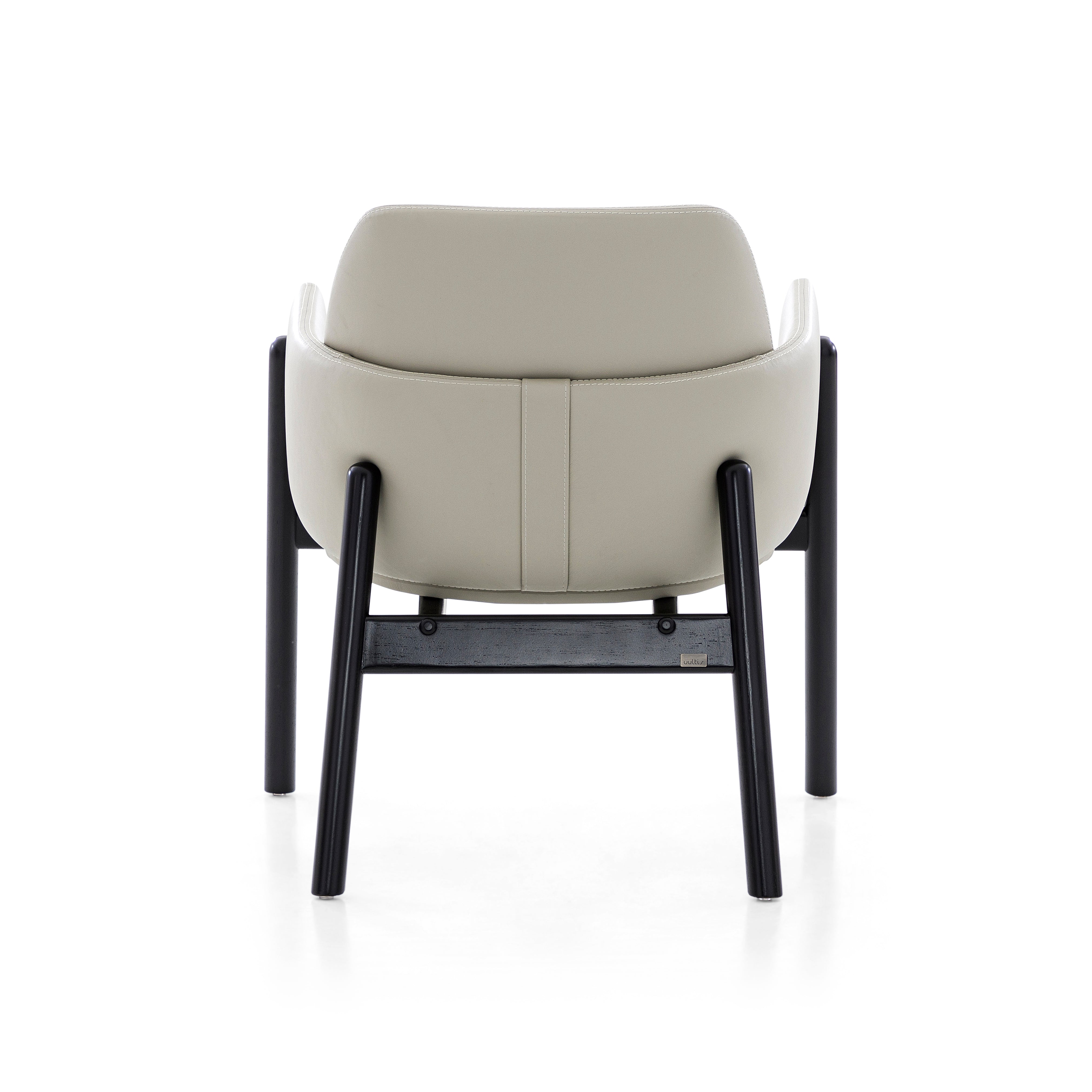 ABOVE Armchair in Black finish and Leather