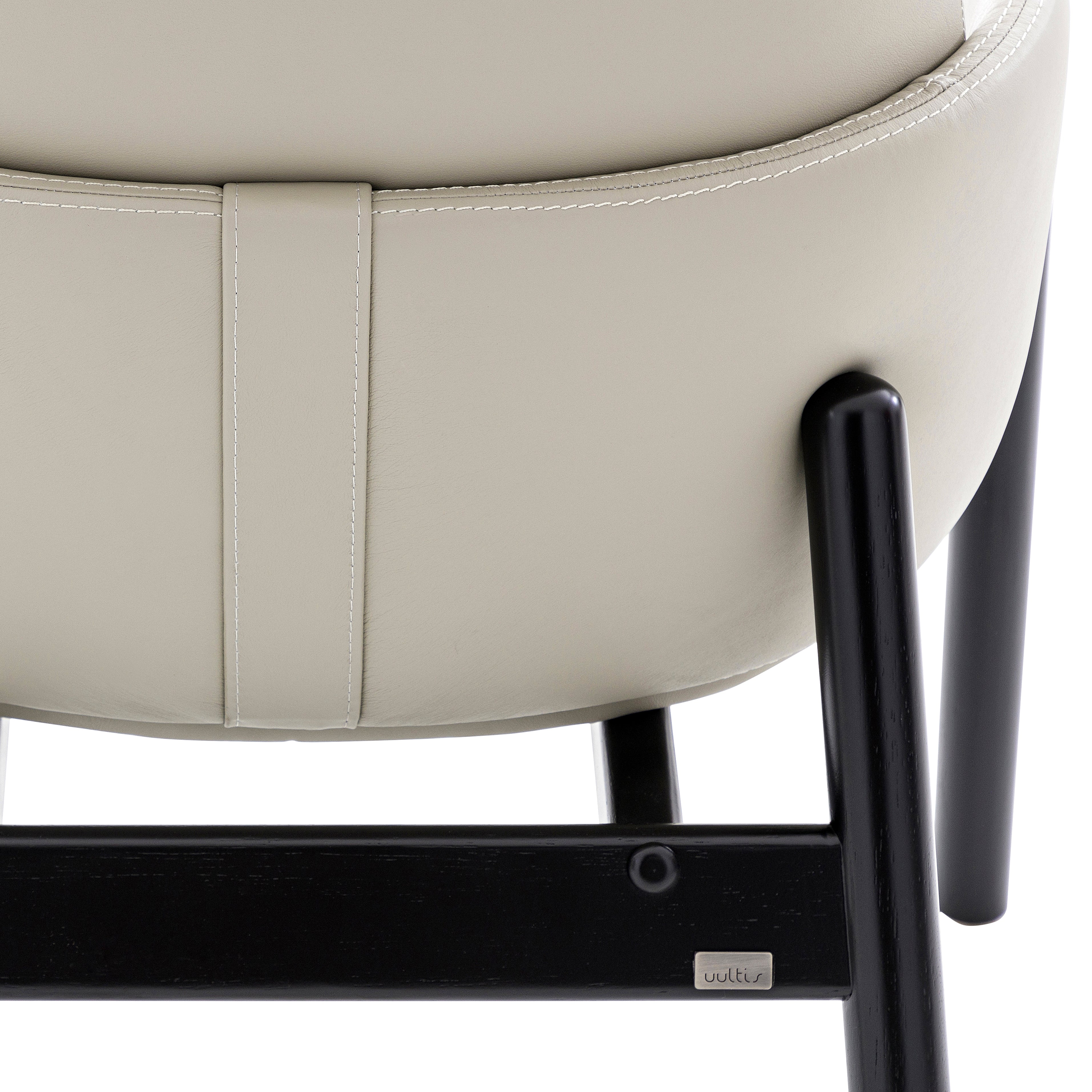 ABOVE Armchair in Black finish and Leather