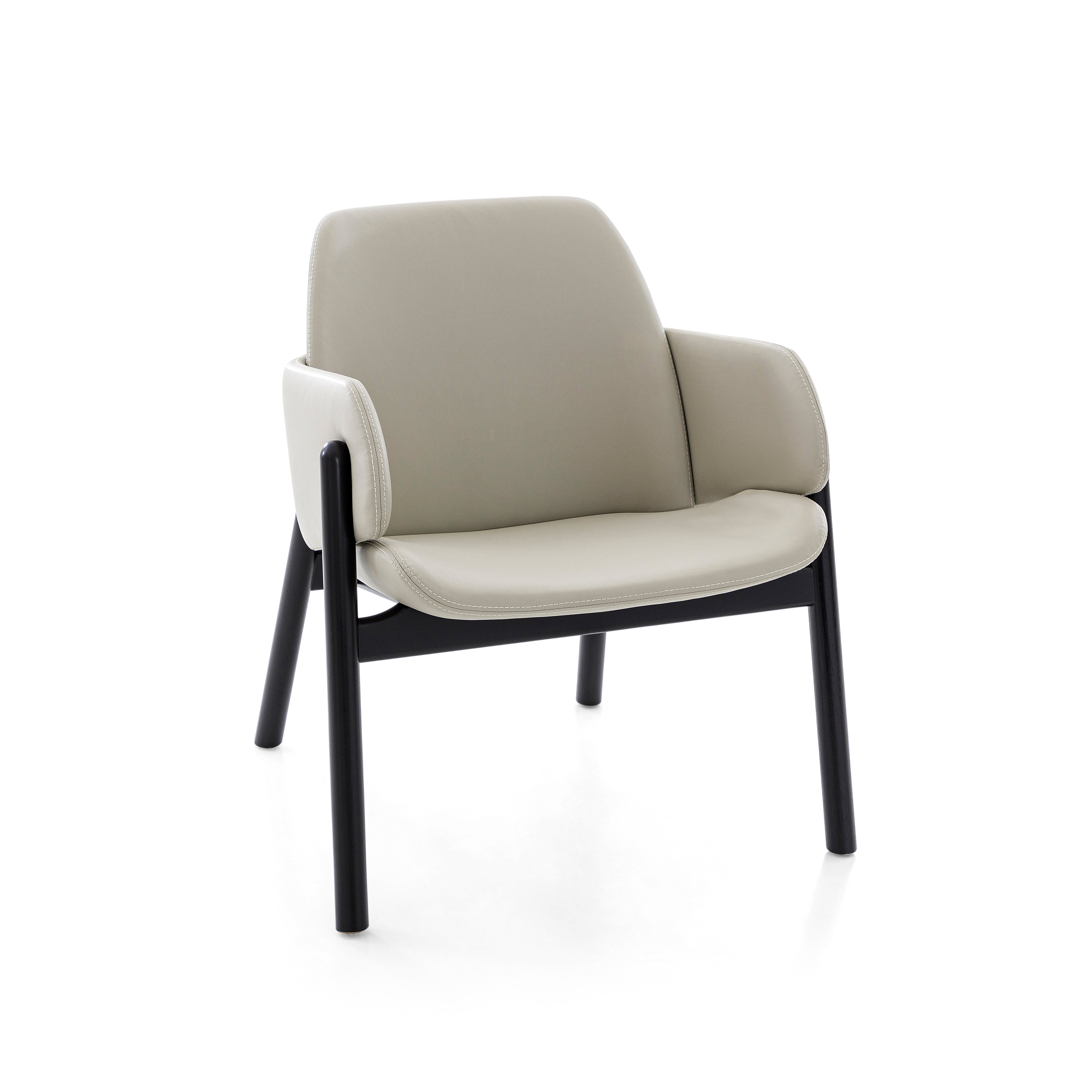 ABOVE Armchair in Black finish and Leather