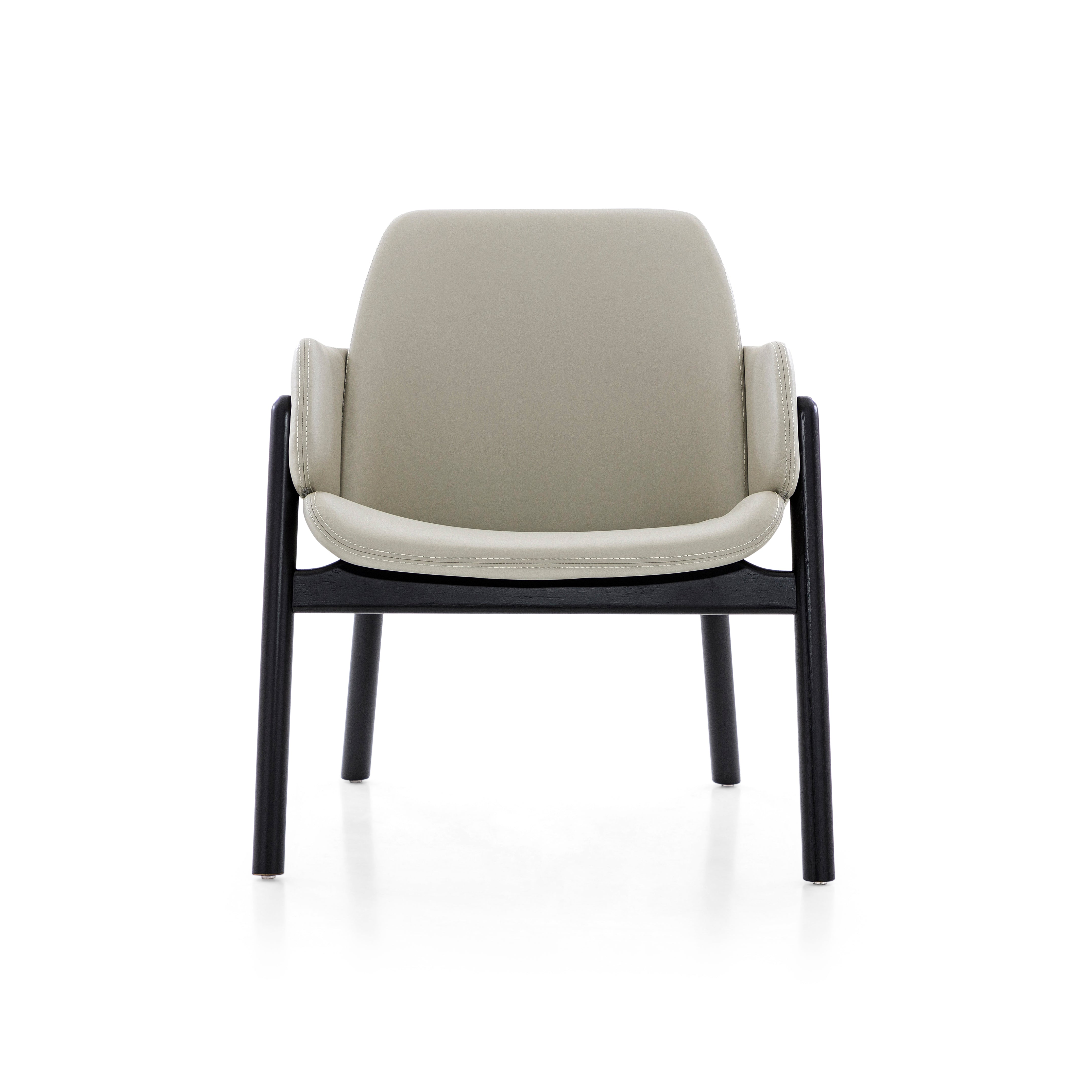 ABOVE Armchair in Black finish and Leather