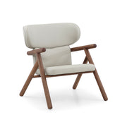SOLE Armchair in Walnut and Ivory leather