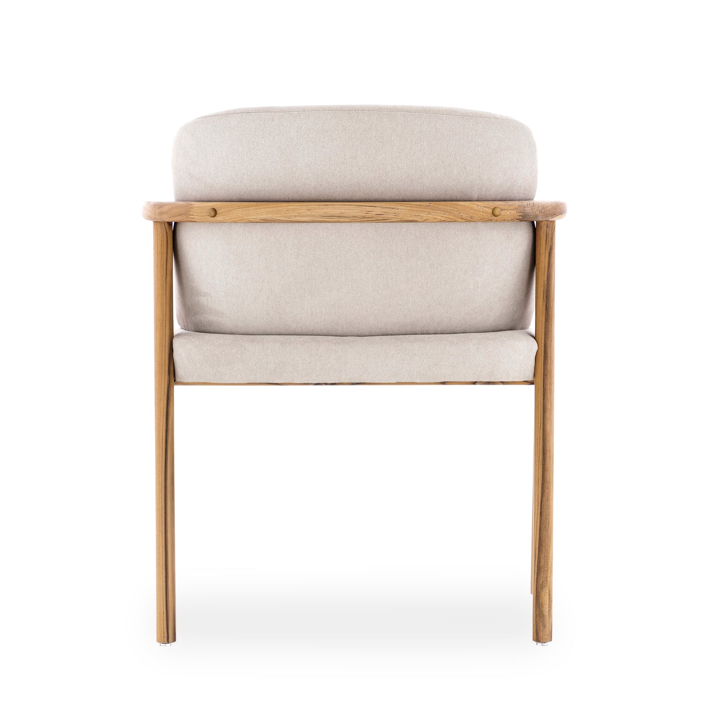 NOWE Dining Chair in Teak and Beige fabric