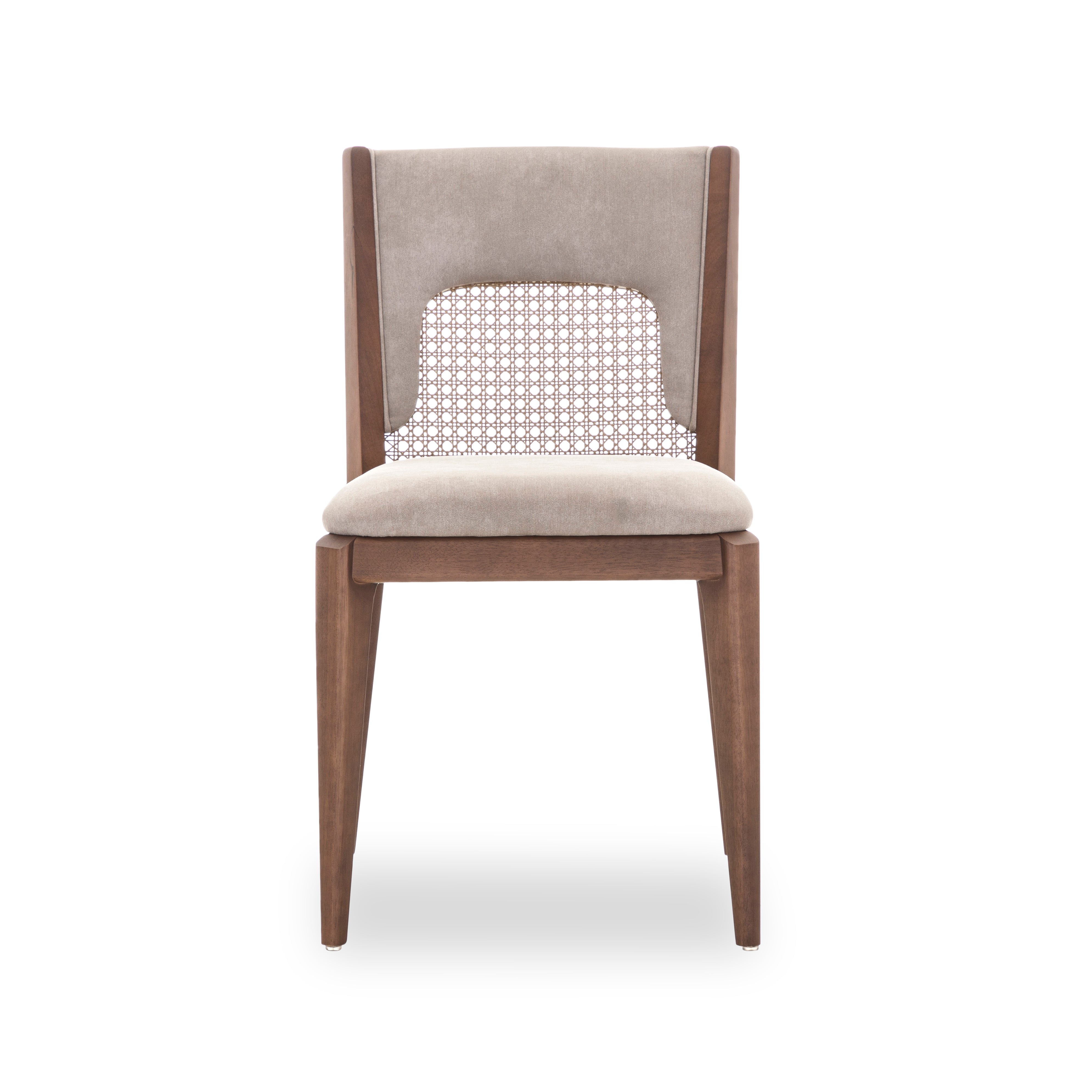 Uultis ZANI Dining Chair MH9431 149-Walnut A-2539 Walnut Cane