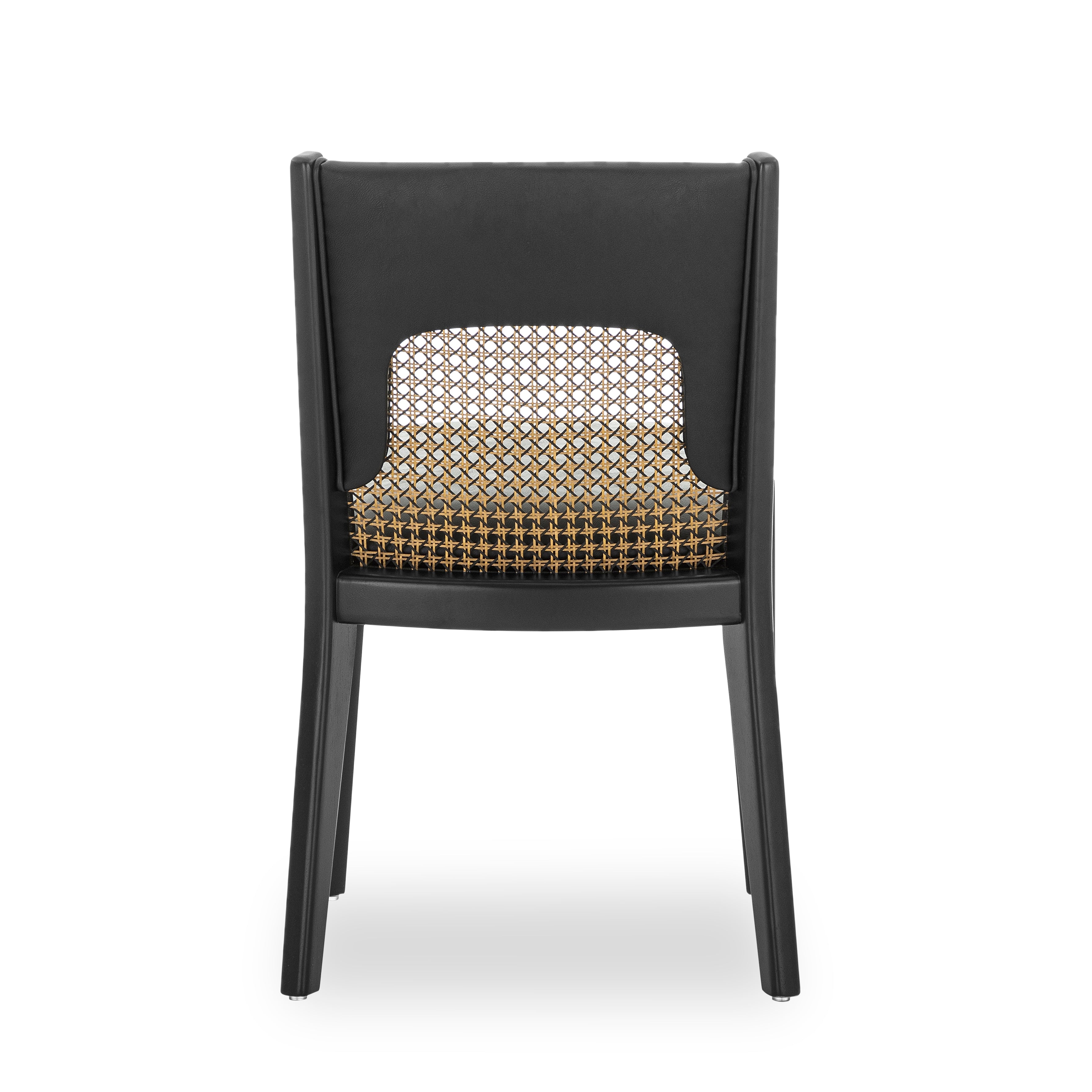 Uultis ZANI Dining Chair MH9431 077-Black A-2532 Mixed Cane