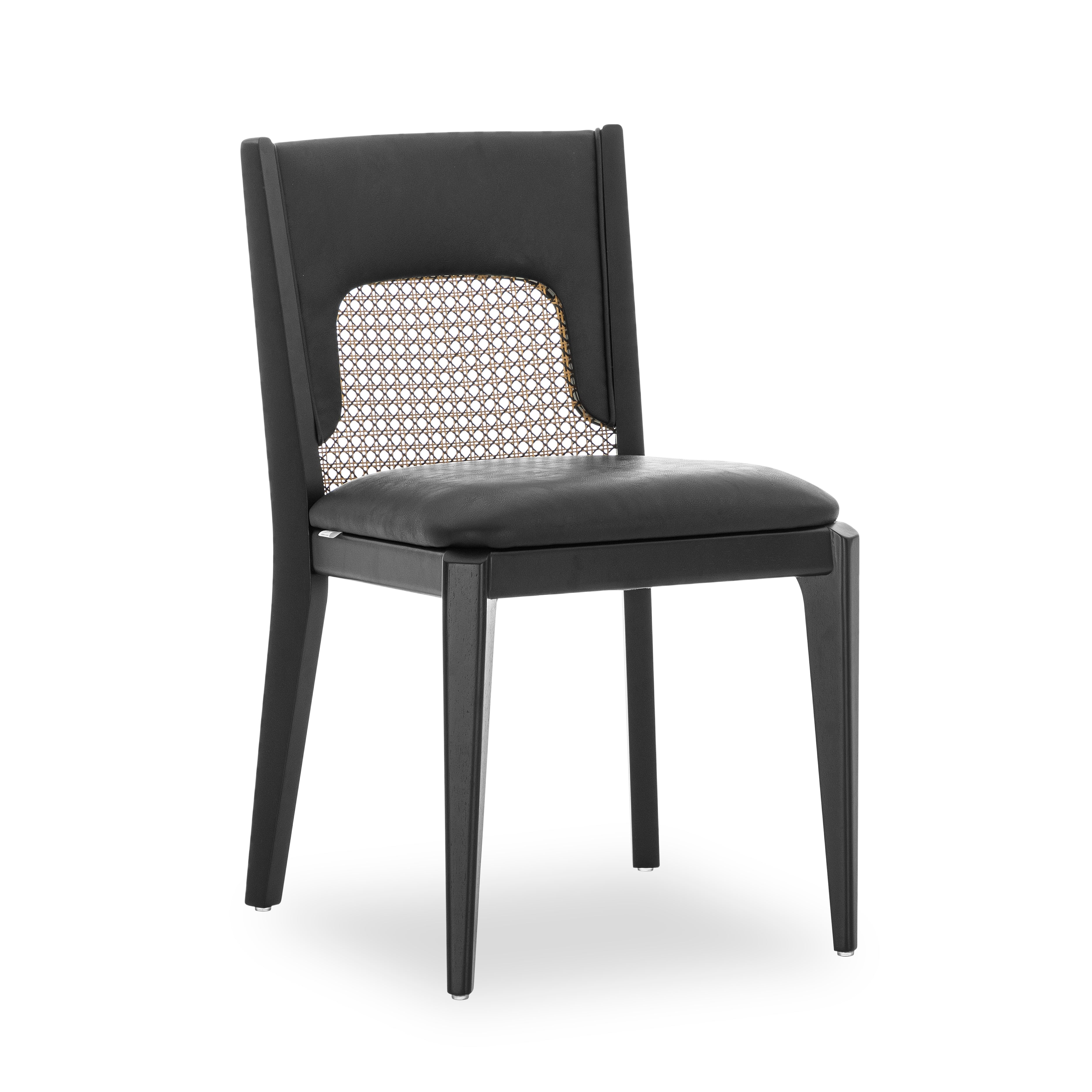 Uultis ZANI Dining Chair MH9431 077-Black A-2532 Mixed Cane