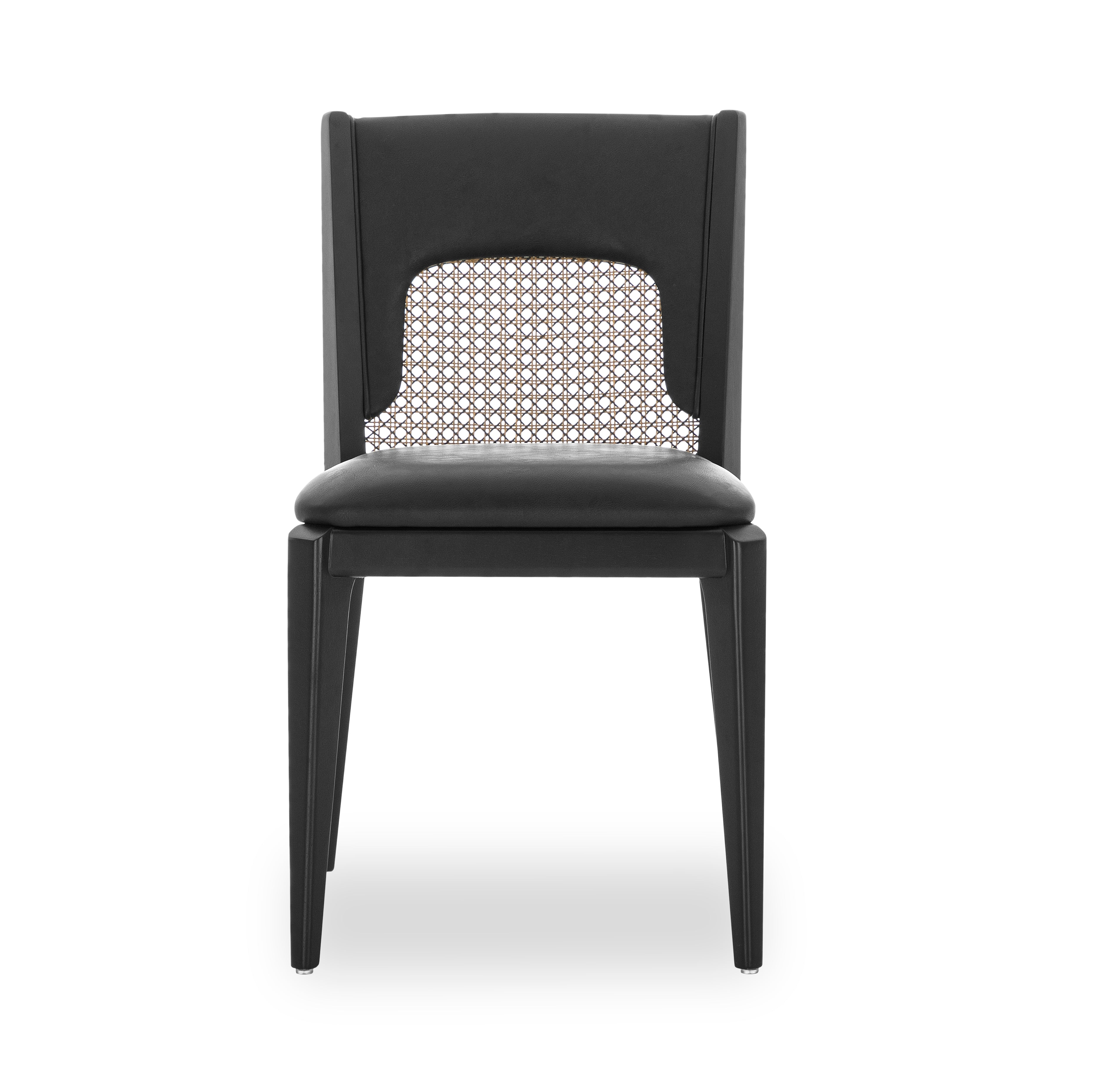 Uultis ZANI Dining Chair MH9431 077-Black A-2532 Mixed Cane
