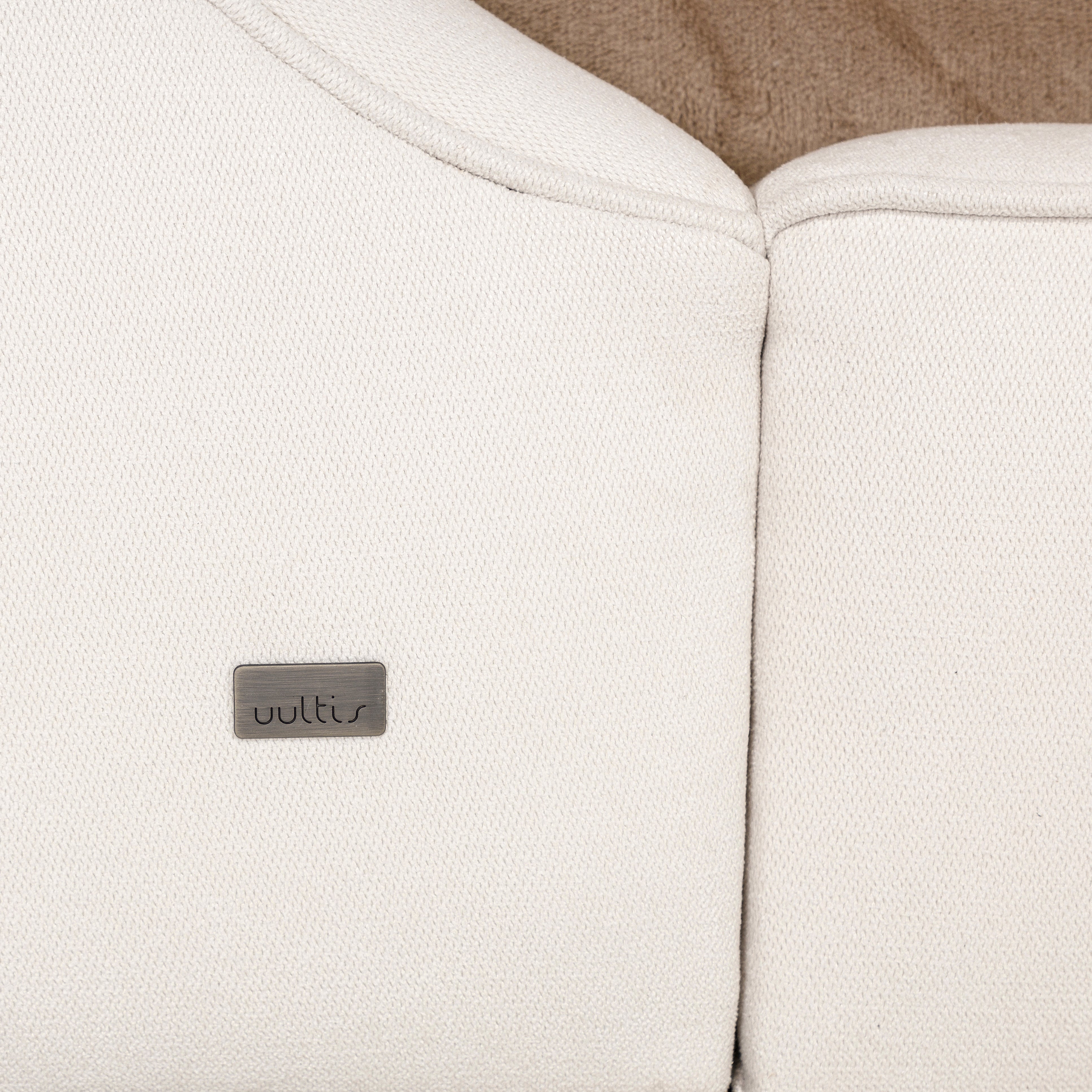 MUSA Queen Bed in White fabric