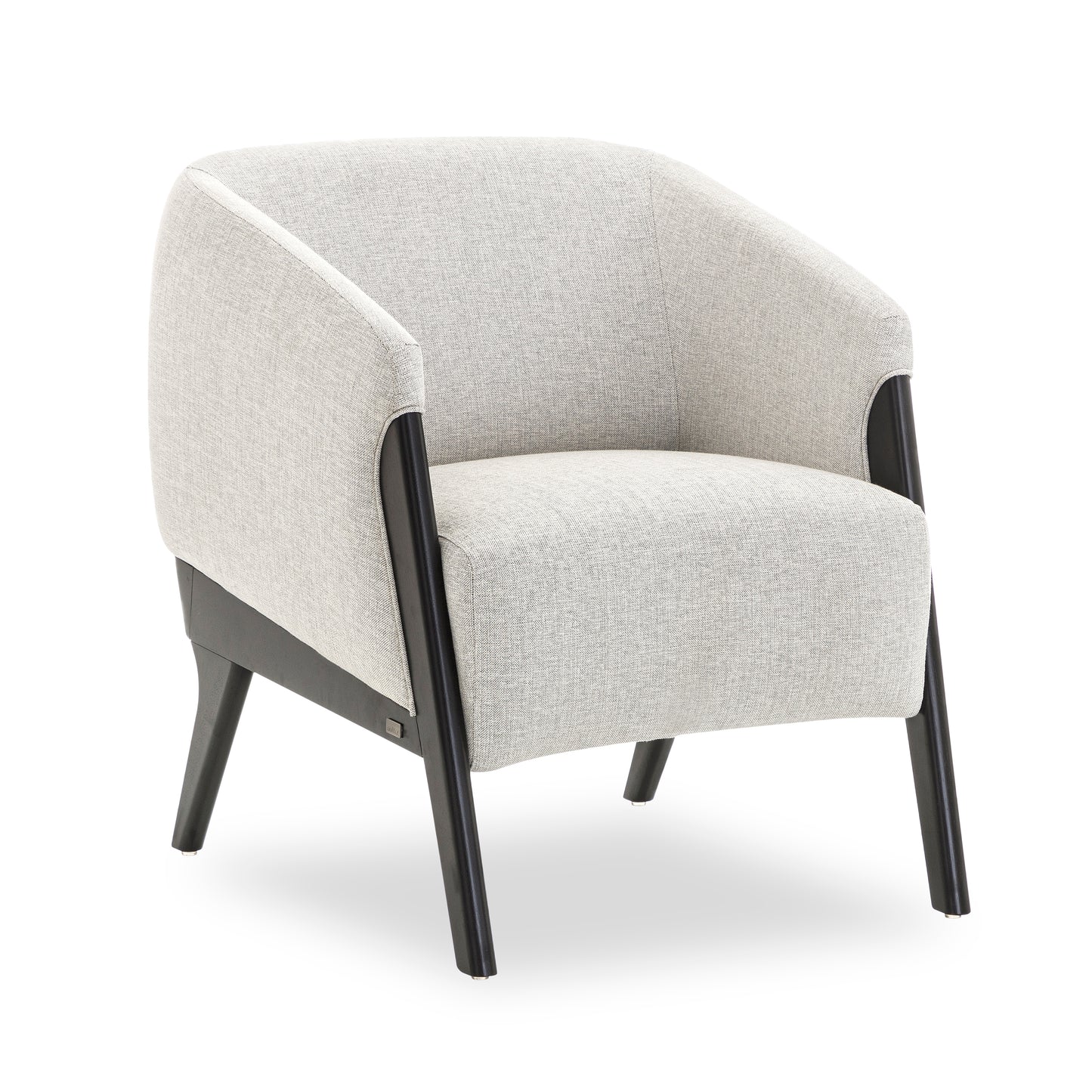 ABRA Armchair in Black and Black and White fabric