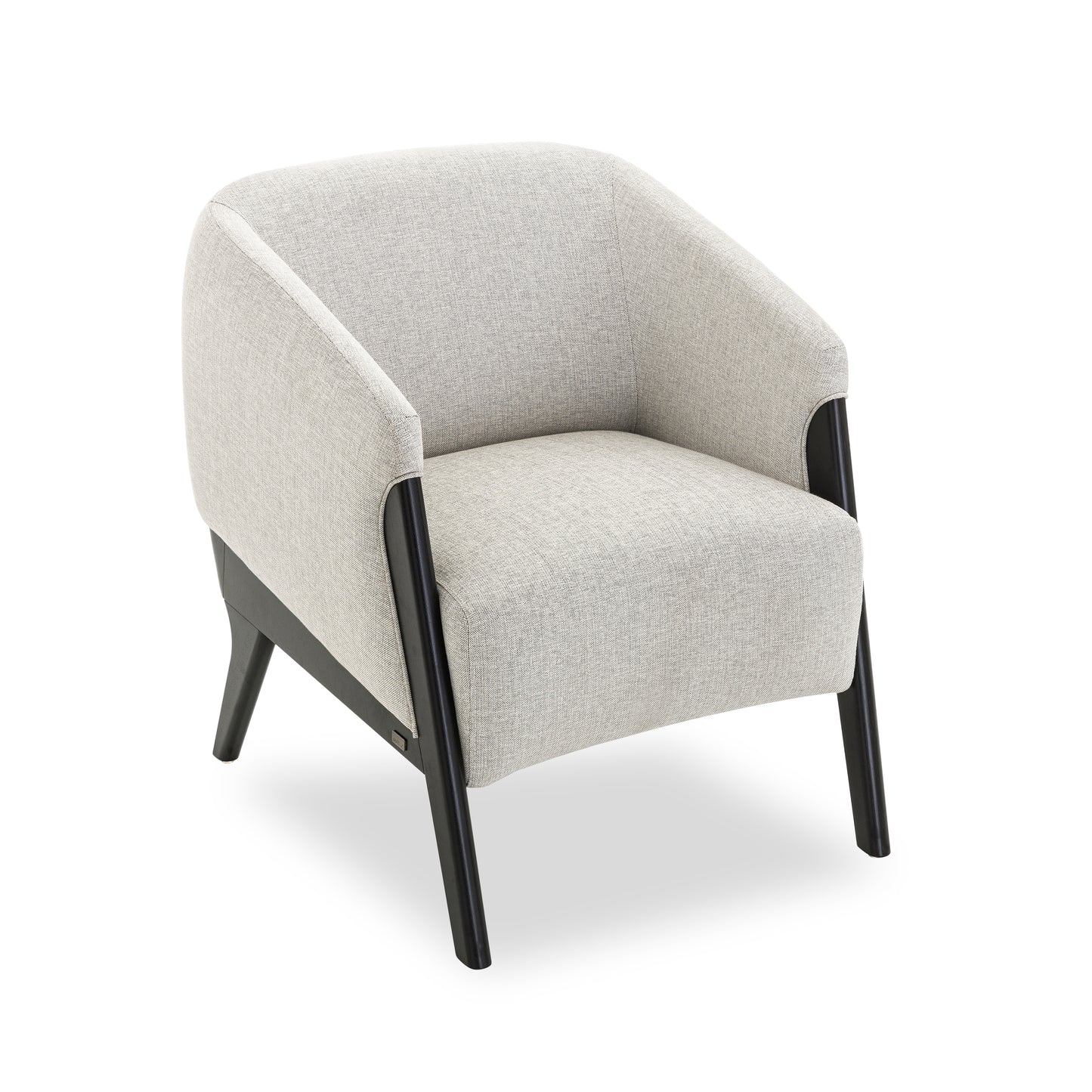 ABRA Armchair in Black and Black and White fabric