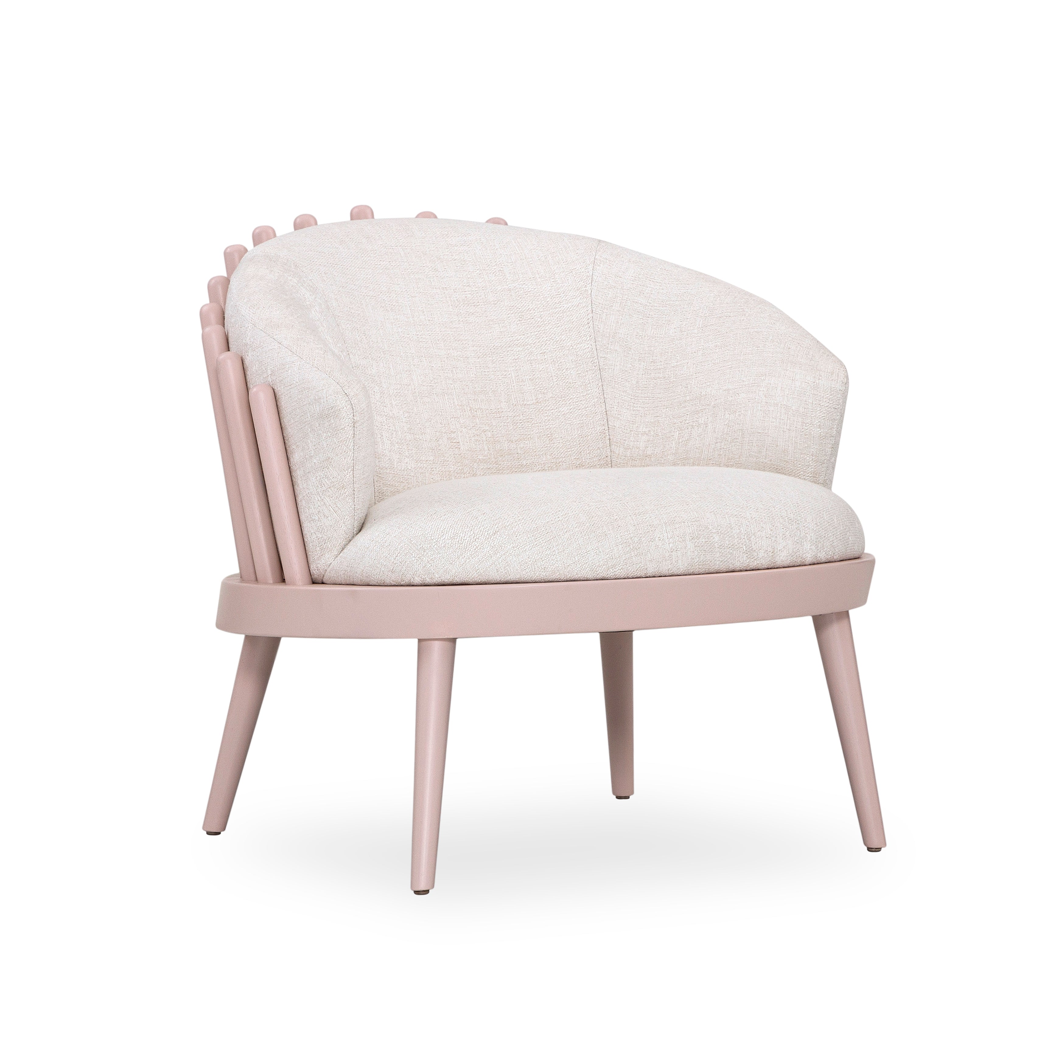 FANE Armchair in Quartz and Ivory fabric