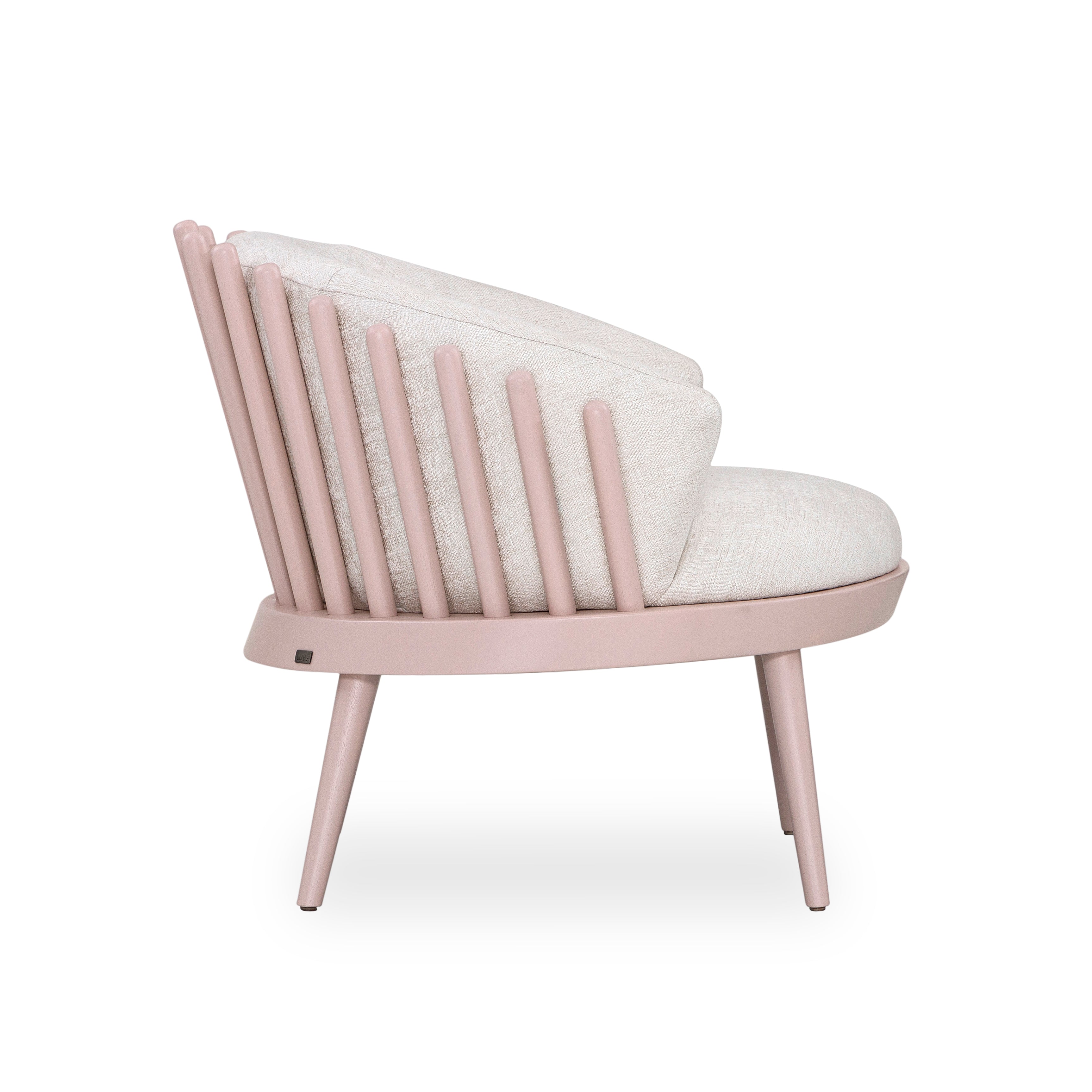 FANE Armchair in Quartz and Ivory fabric