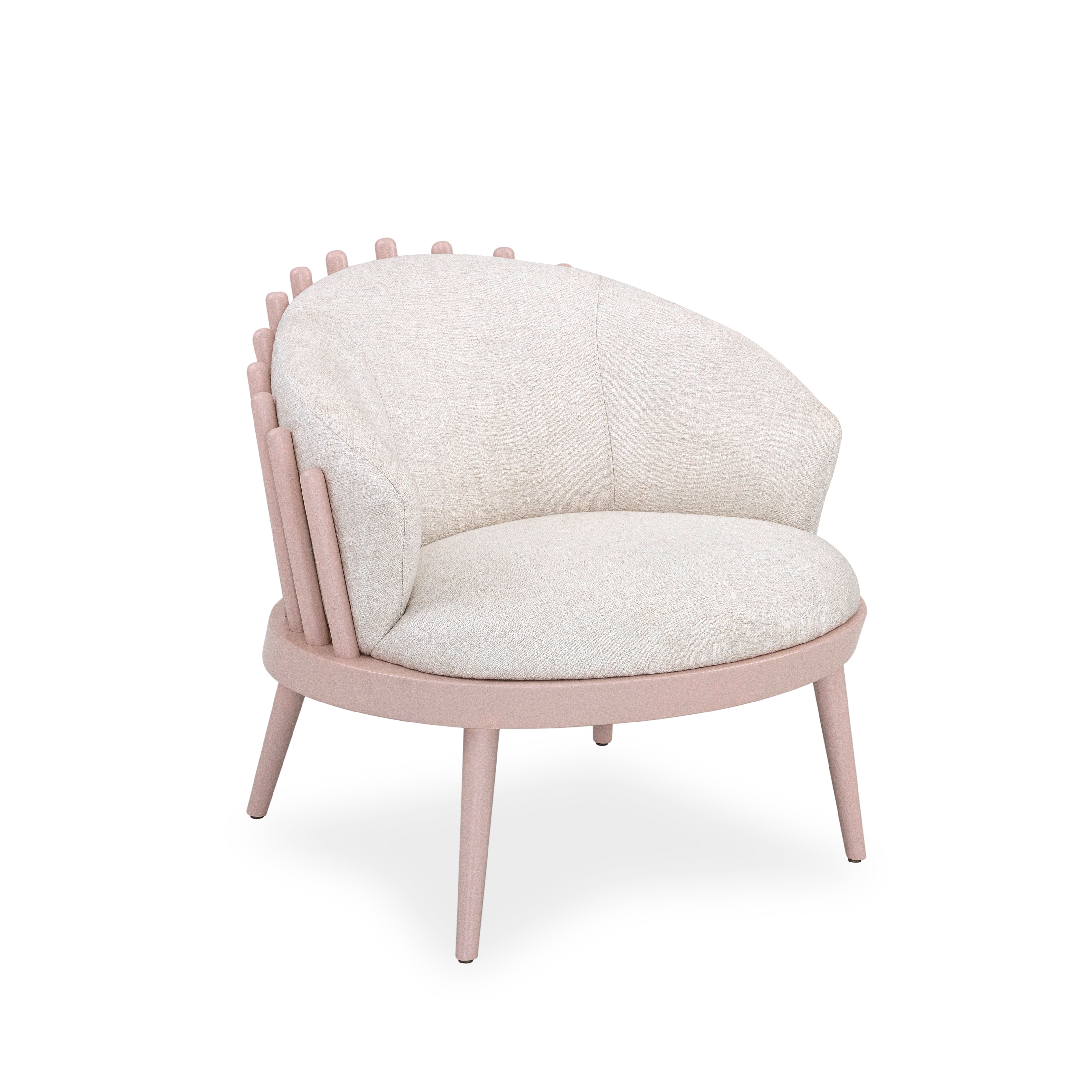 FANE Armchair in Quartz and Ivory fabric