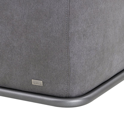 MONO Slipper Chair in Graphite Metal and Dark Gray fabric