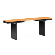 SQUARE Console Table 78" in Teak and Graphite
