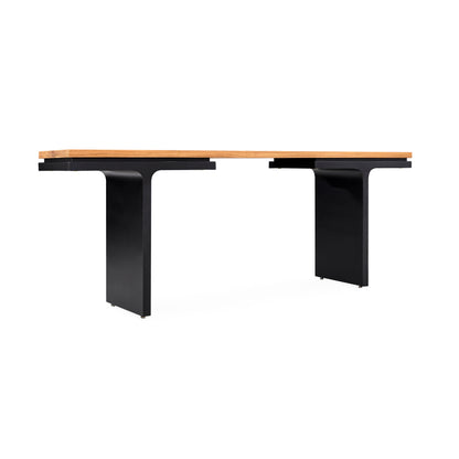 SQUARE Console Table 78" in Teak and Graphite