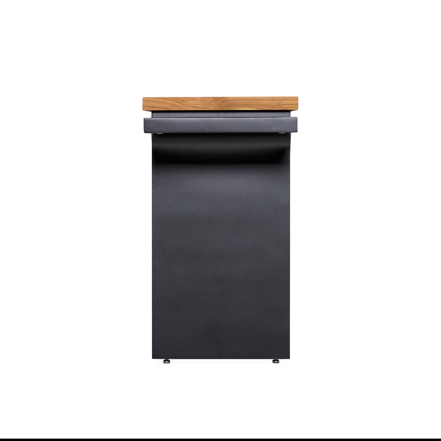 SQUARE Console Table 78" in Teak and Graphite