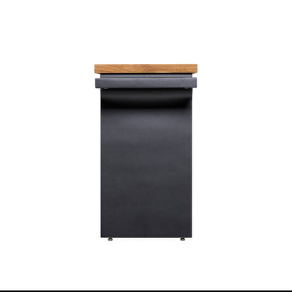 SQUARE Console Table 78" in Teak and Graphite