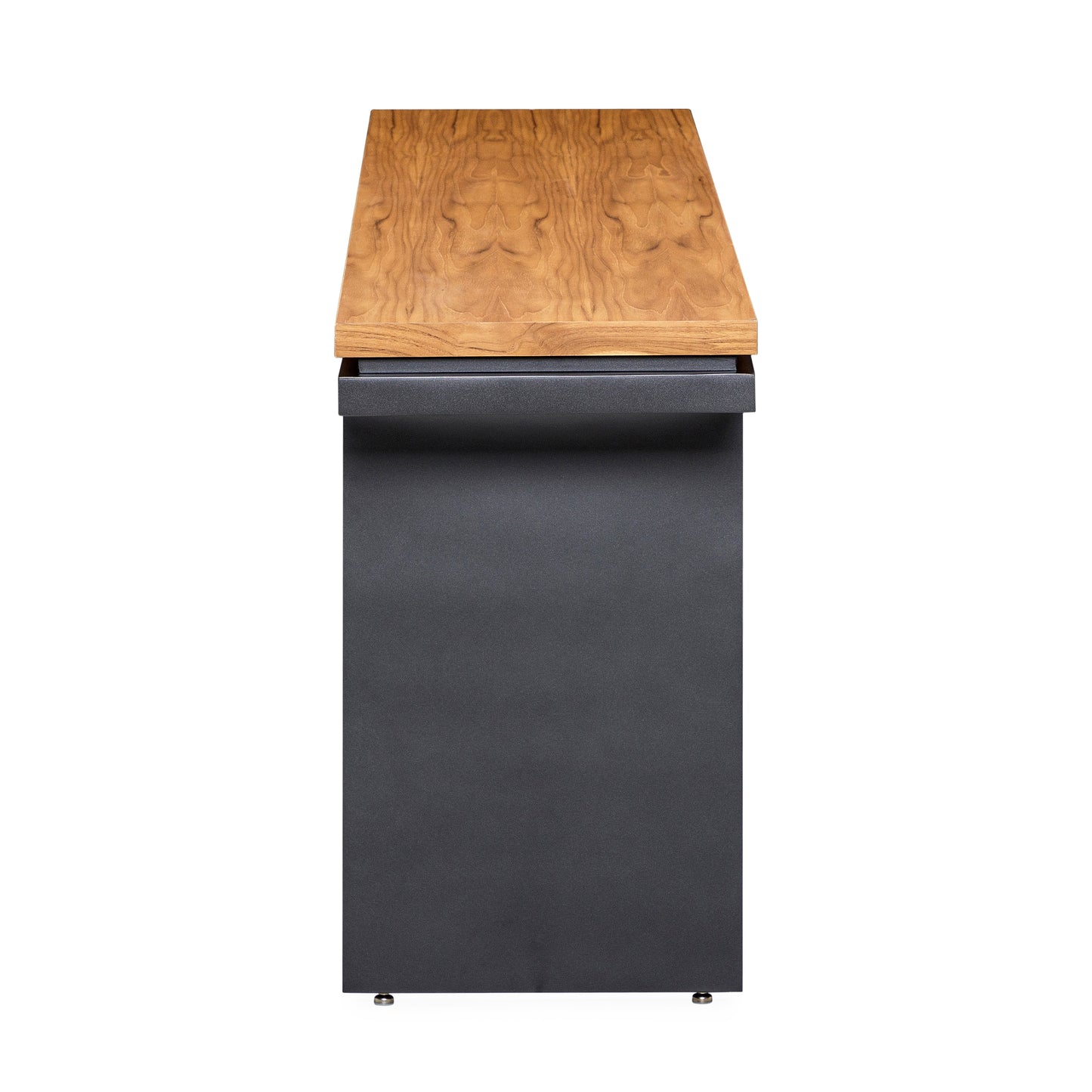 SQUARE Console Table 78" in Teak and Graphite