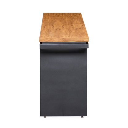 SQUARE Console Table 78" in Teak and Graphite