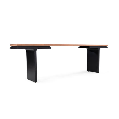 SQUARE Console Table 98" in Walnut and Black