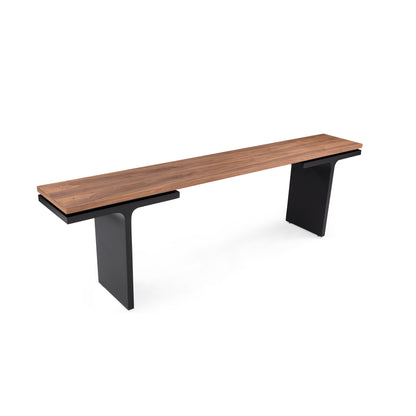 SQUARE Console Table 98" in Walnut and Black
