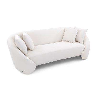 BOWED 3 Seats Sofa in Ivory fabric