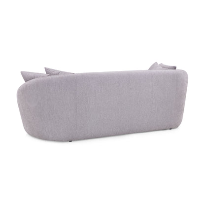 BOWED 3 Seats Sofa in Gray Fabric