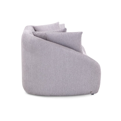 BOWED 3 Seats Sofa in Gray Fabric