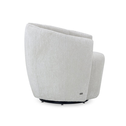 LIRIO Swivel Chair in Ivory Fabric