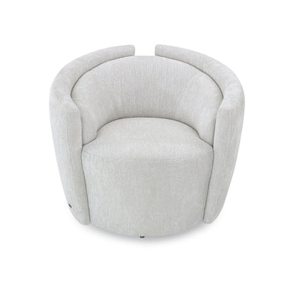 LIRIO Swivel Chair in Ivory Fabric