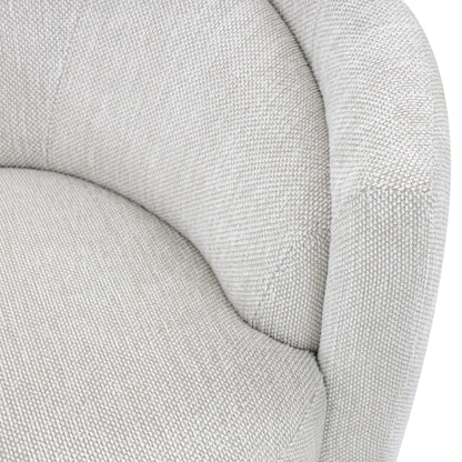 LIRIO Swivel Chair in Ivory Fabric