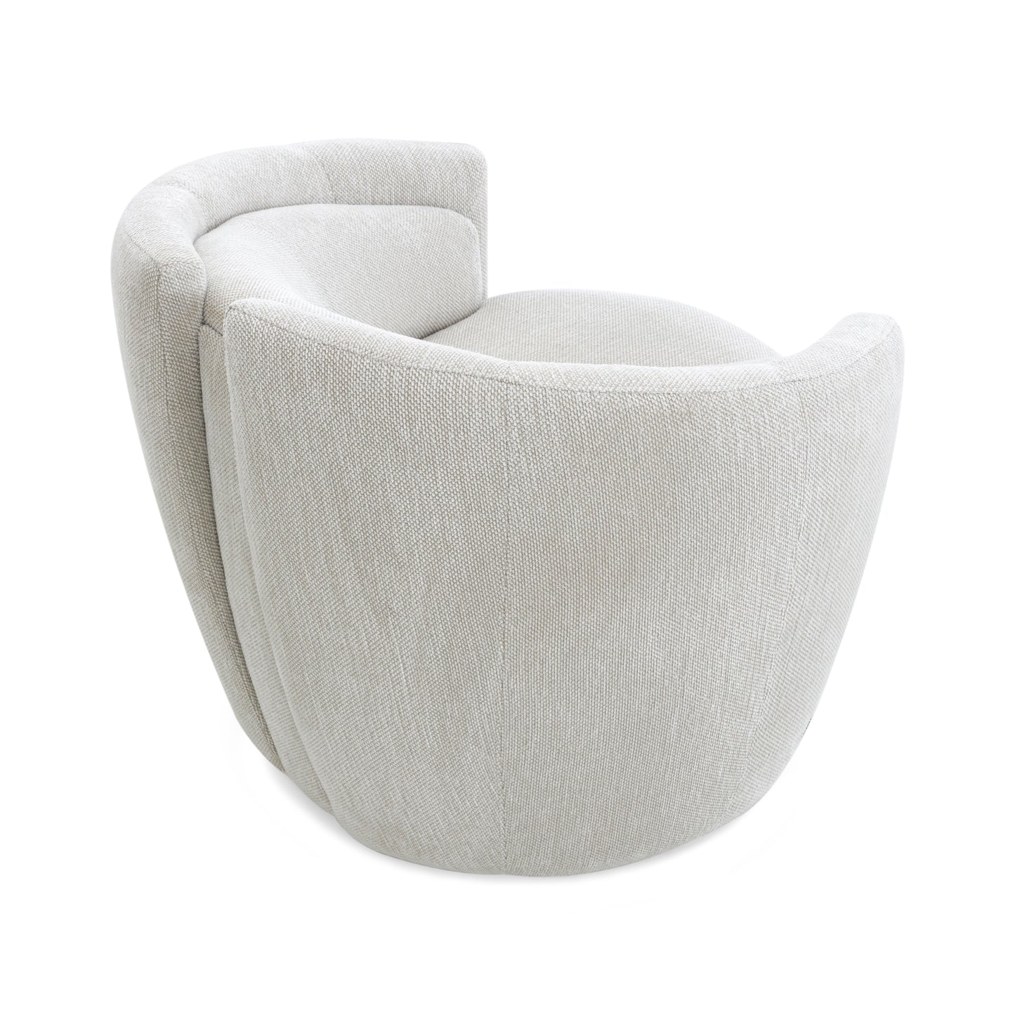 LIRIO Swivel Chair in Ivory Fabric