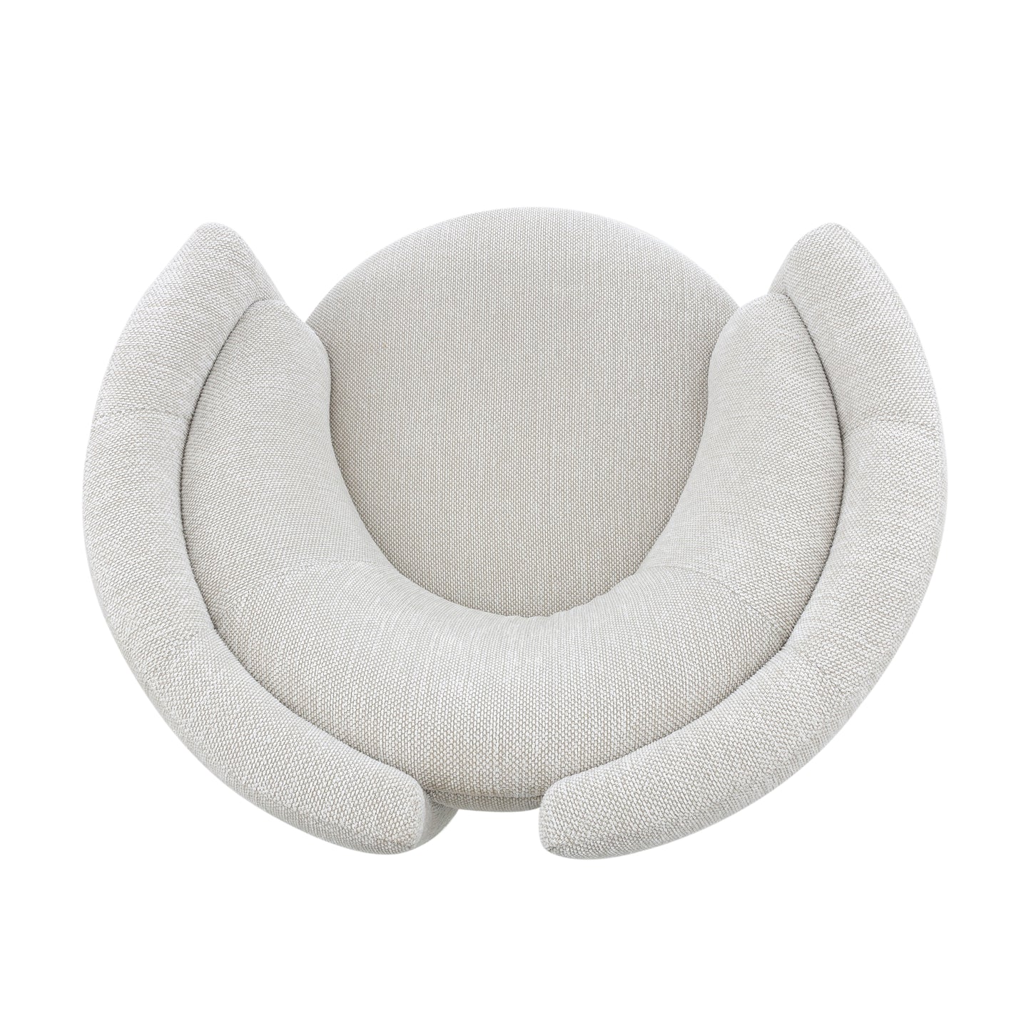 LIRIO Swivel Chair in Ivory Fabric