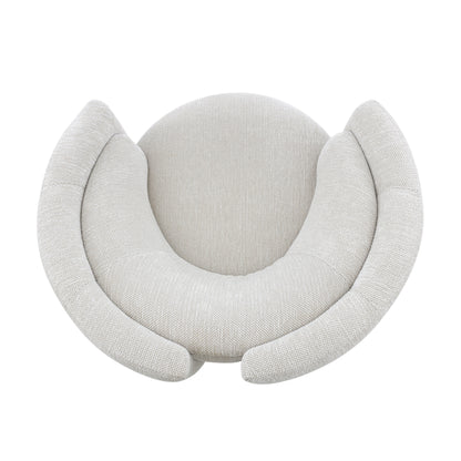 LIRIO Swivel Chair in Ivory Fabric