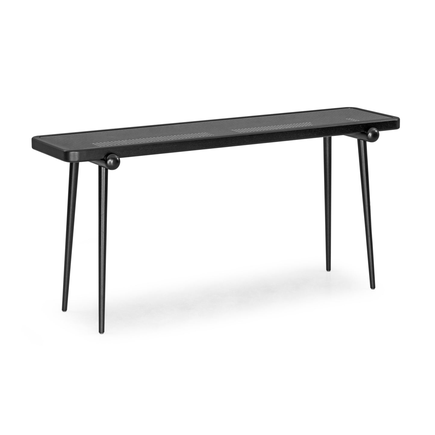 PLOT Console Table 63" in Black with Black Cane