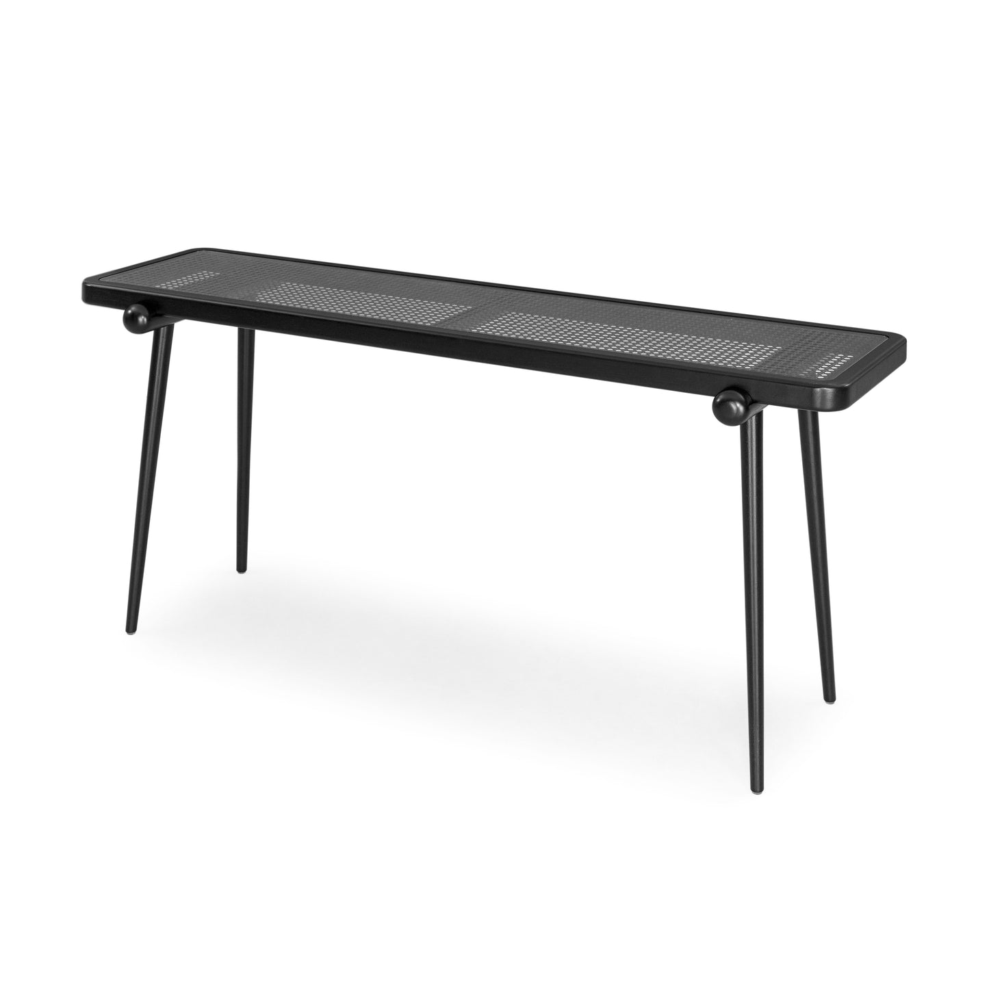 PLOT Console Table 63" in Black with Black Cane