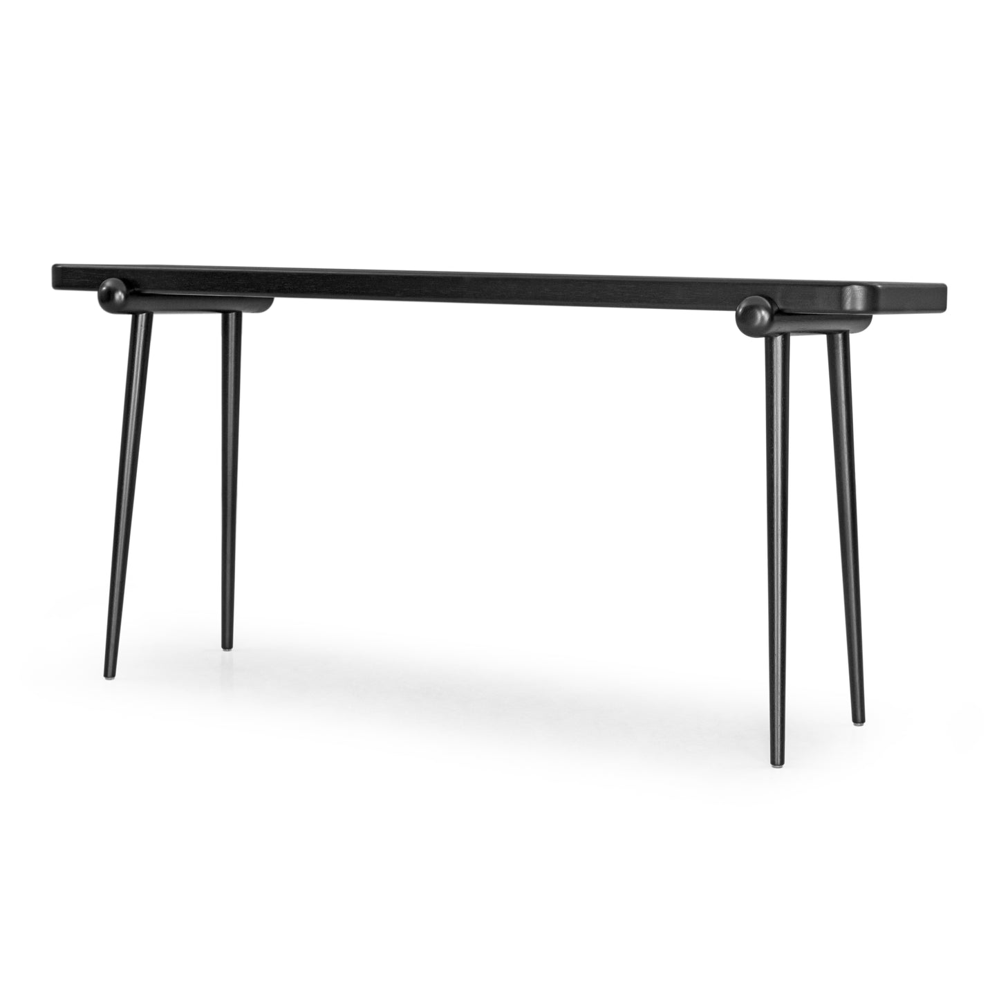 PLOT Console Table 63" in Black with Black Cane