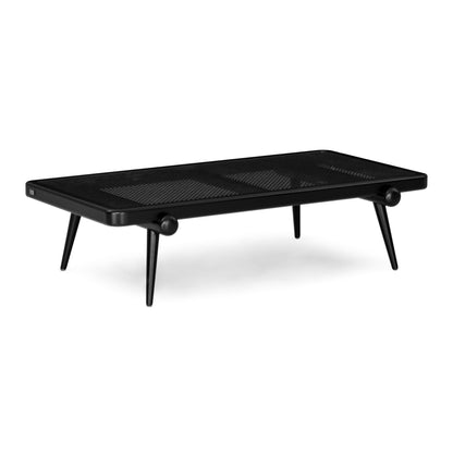 PLOT Coffee table 47" in Black with Black Cane